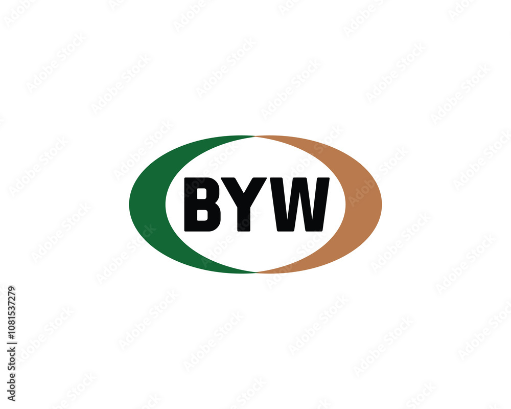 BYW logo design vector template. BYW BYW logo design vector template. BYW