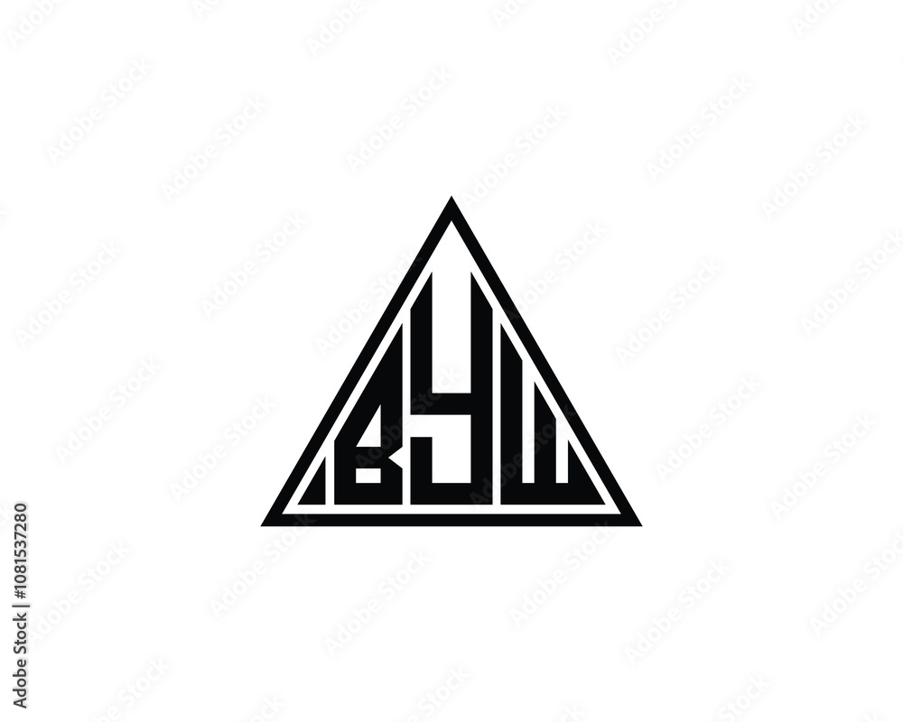 BYW logo design vector template. BYW BYW logo design vector template. BYW
