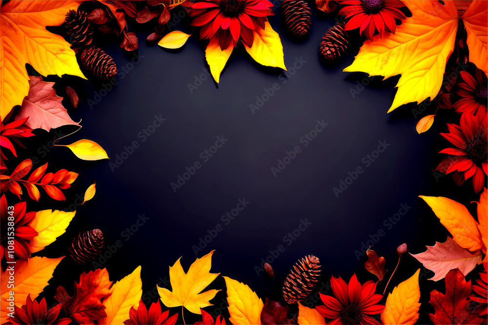 autumn leaves background, Generative AI autumn leaves background, Generative AI