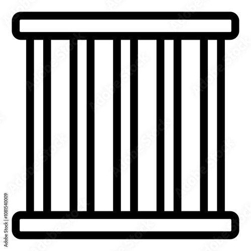 Prison bars outline icon