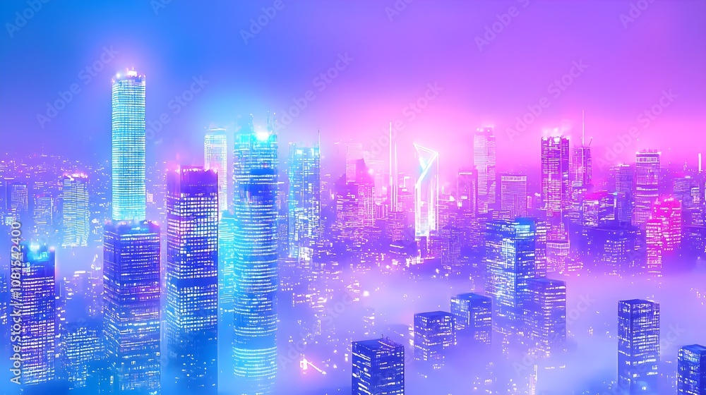 Neon City Skyline Neon City Skyline