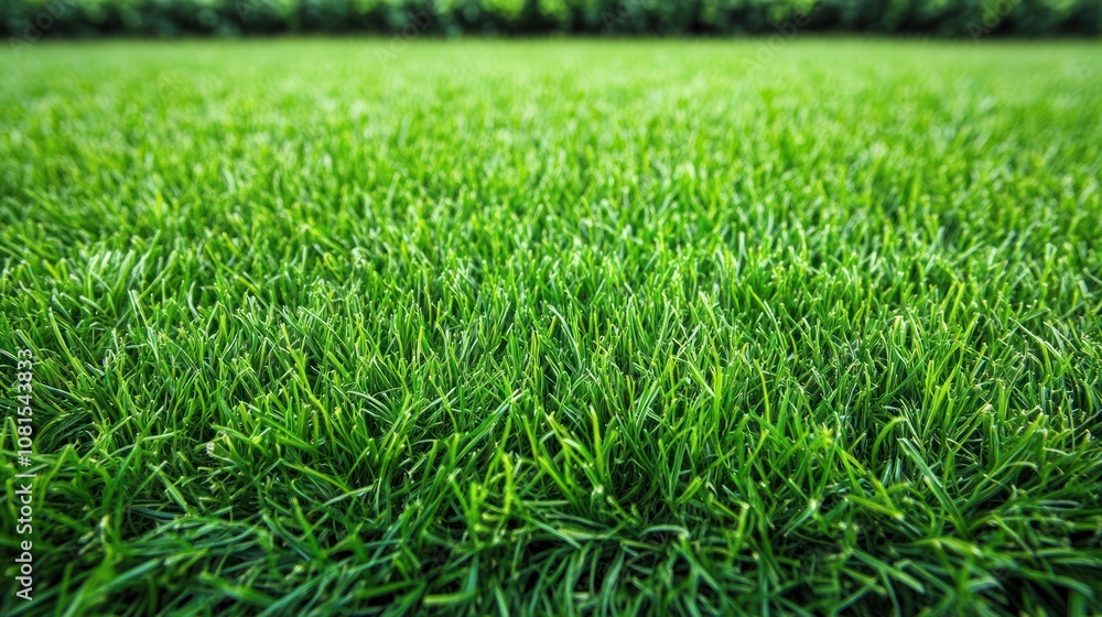 Lush green grass with a blurred background. Lush green grass with a blurred background.