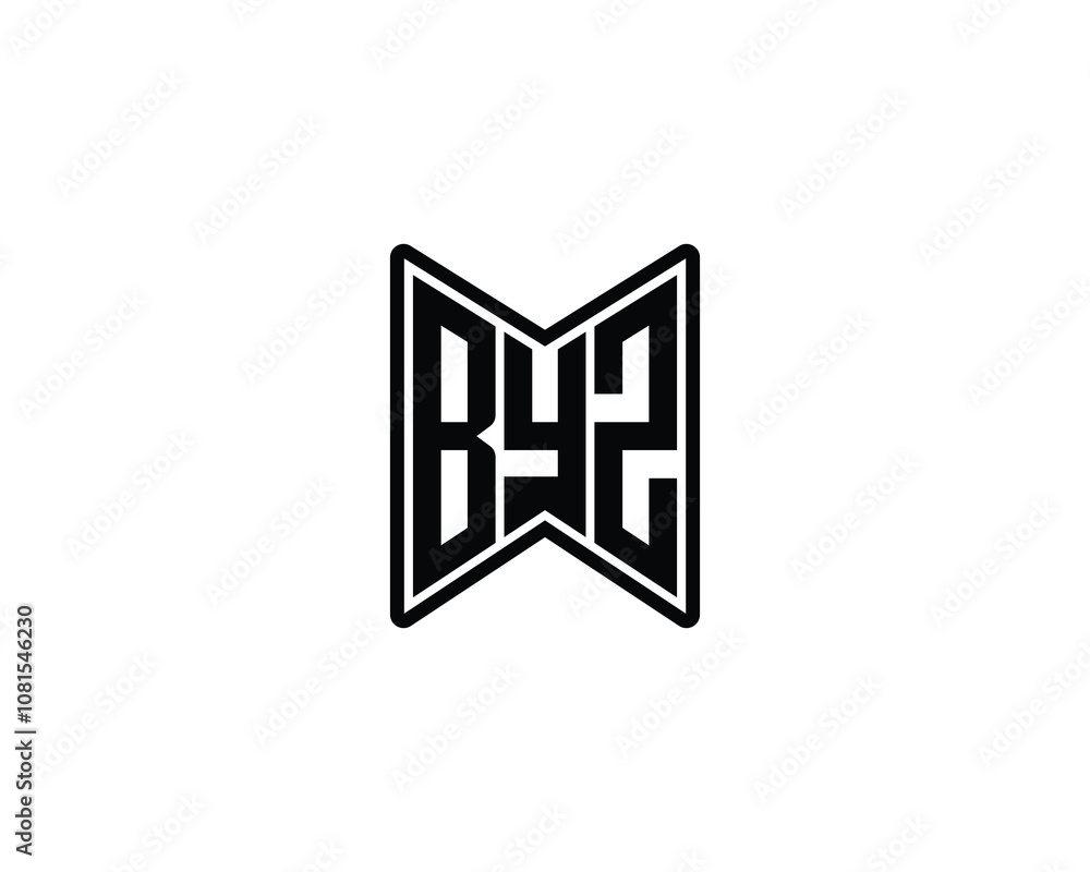 BYZ logo design vector template. BYZ BYZ logo design vector template. BYZ