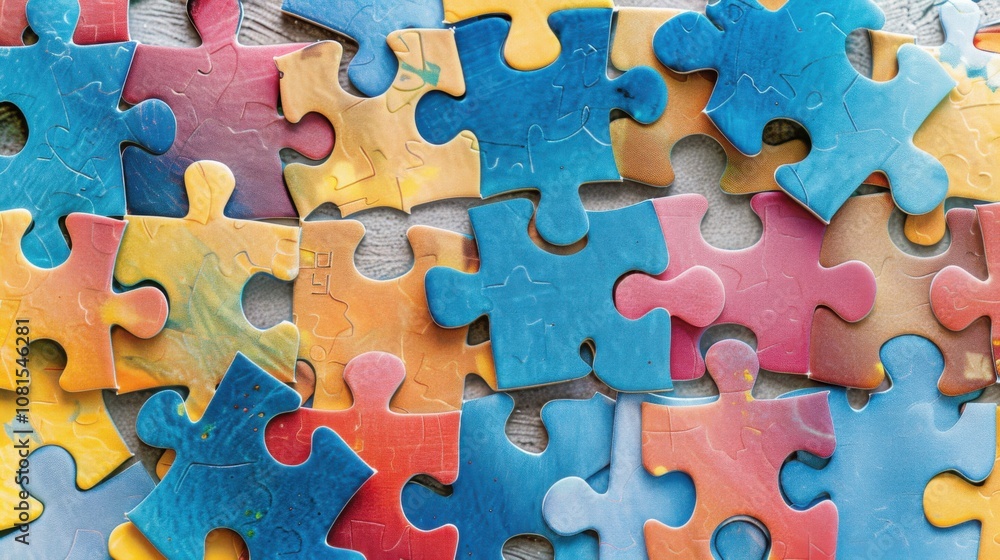 An abstract representation of equity in action, depicting a series of diverse-sized puzzle pieces fitting together seamlessly to form a complete image An abstract representation of equity in action, depicting a series of diverse-sized puzzle pieces fitting together seamlessly to form a complete image