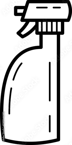 spray bottle outline illustration