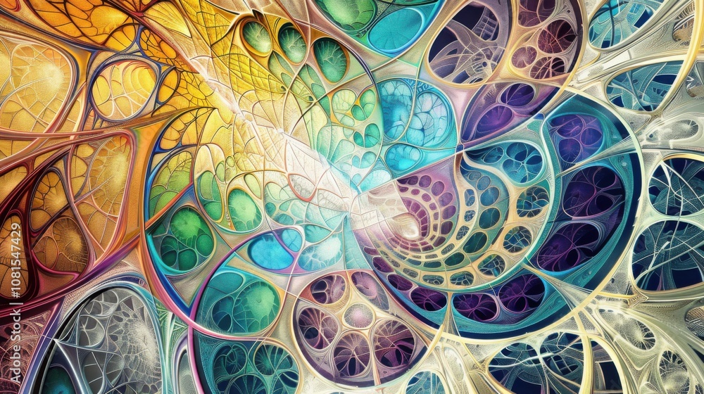An abstract visual of a complex, multi-colored fractal pattern emerging from a single central point, Representing the expansion and richness of perspectives that arise from a unified core of diversity An abstract visual of a complex, multi-colored fractal pattern emerging from a single central point, Representing the expansion and richness of perspectives that arise from a unified core of diversity