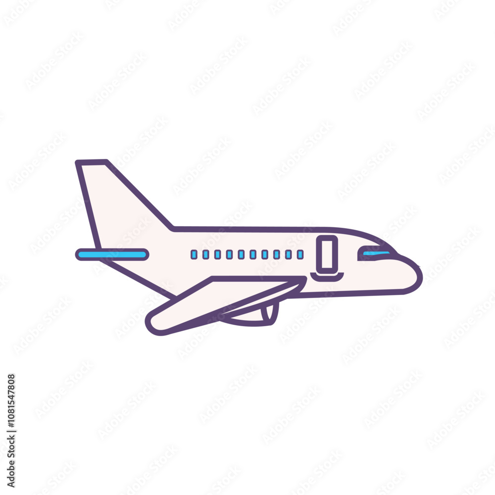 Aeroplane editable stroke simple logo design Aeroplane editable stroke simple logo design
