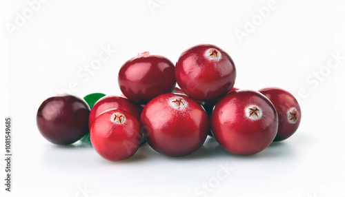 Fresh Cranberries Isolated on White Background