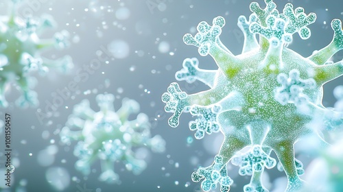 Virus 3D Render Abstract
