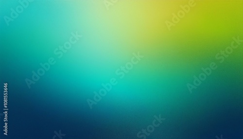 Abstract background, Turquoise blue and Turquoise green gradient background with light leak and grainy texture.