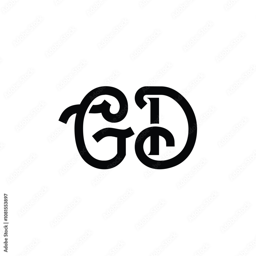 GD monogram logo design letter text name symbol monochrome logotype alphabet character simple logo GD monogram logo design letter text name symbol monochrome logotype alphabet character simple logo