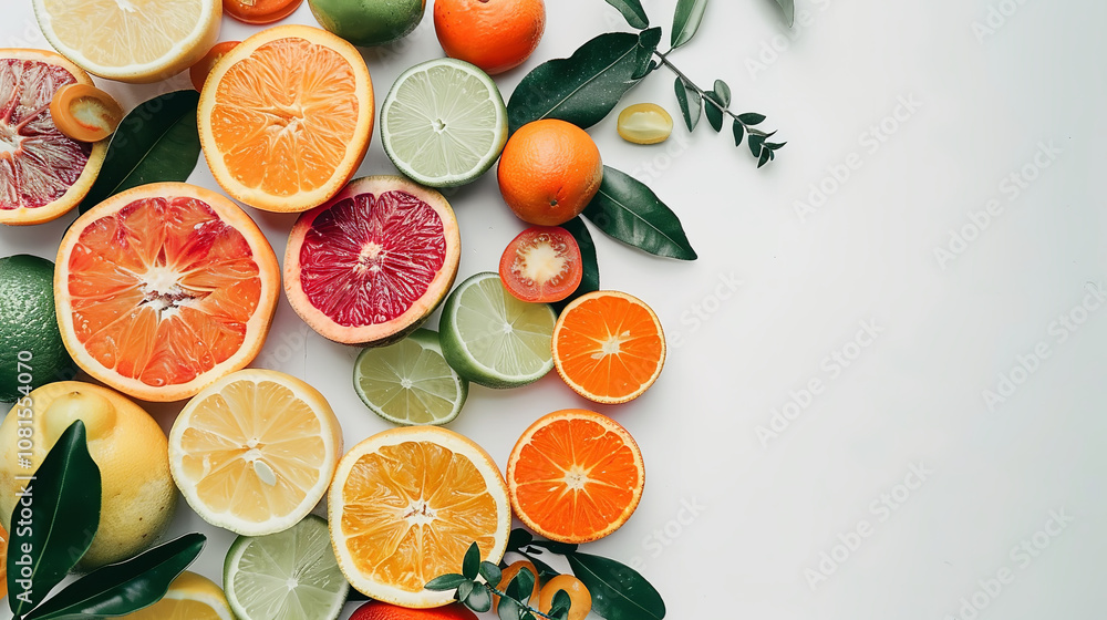 fruits on a white background fruits on a white background