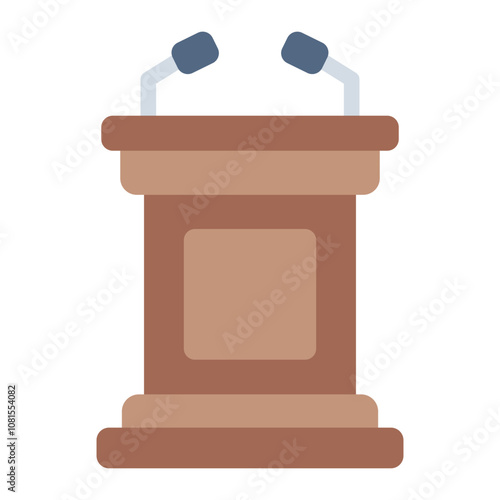 Podium Lectern flat icon