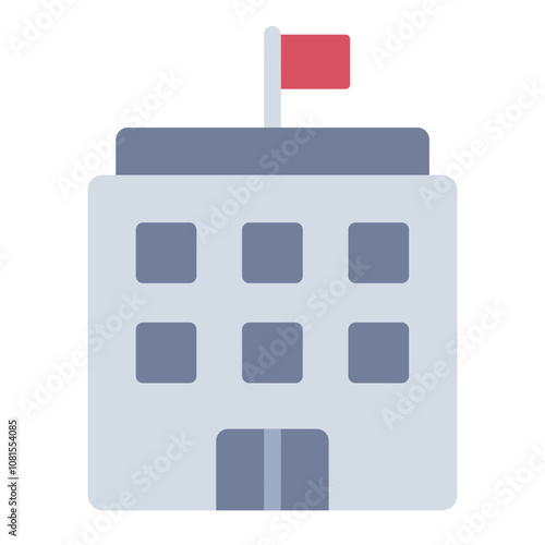 Embassy Goverment Building flat icon