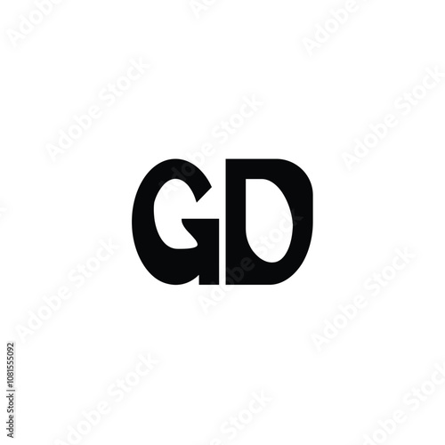 GD monogram logo design letter text name symbol monochrome logotype alphabet character simple logo