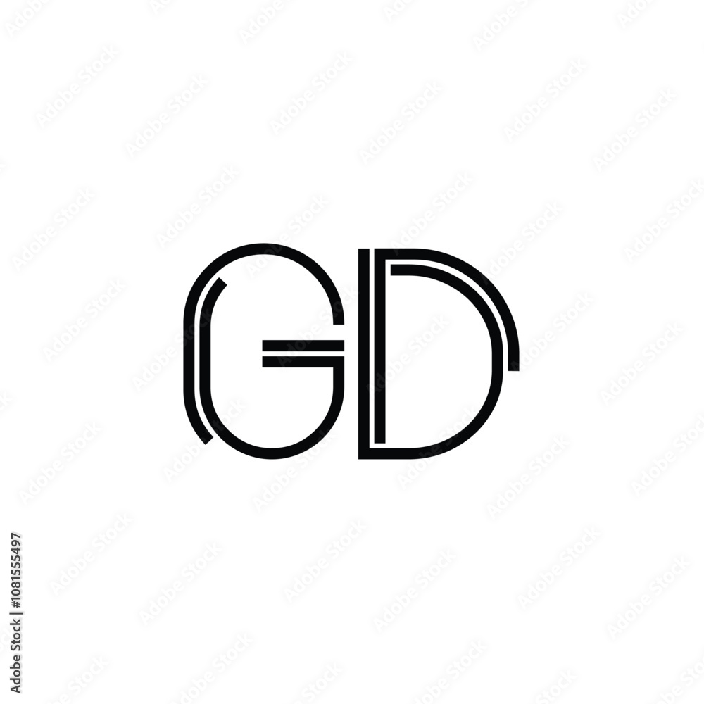 GD monogram logo design letter text name symbol monochrome logotype alphabet character simple logo GD monogram logo design letter text name symbol monochrome logotype alphabet character simple logo