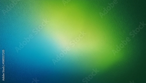 Abstract background, Screamin Green and Sea blue gradient background with light leak and grainy texture.