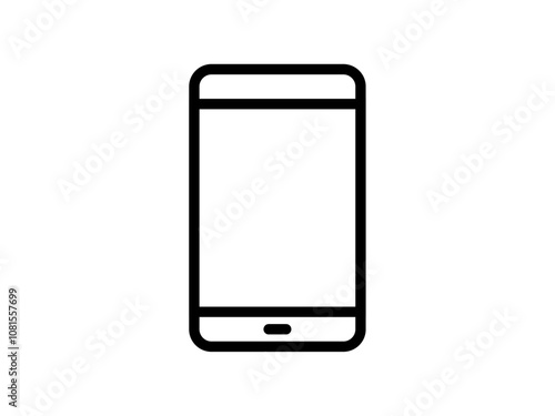 ミニマルなスマホマークG：黒