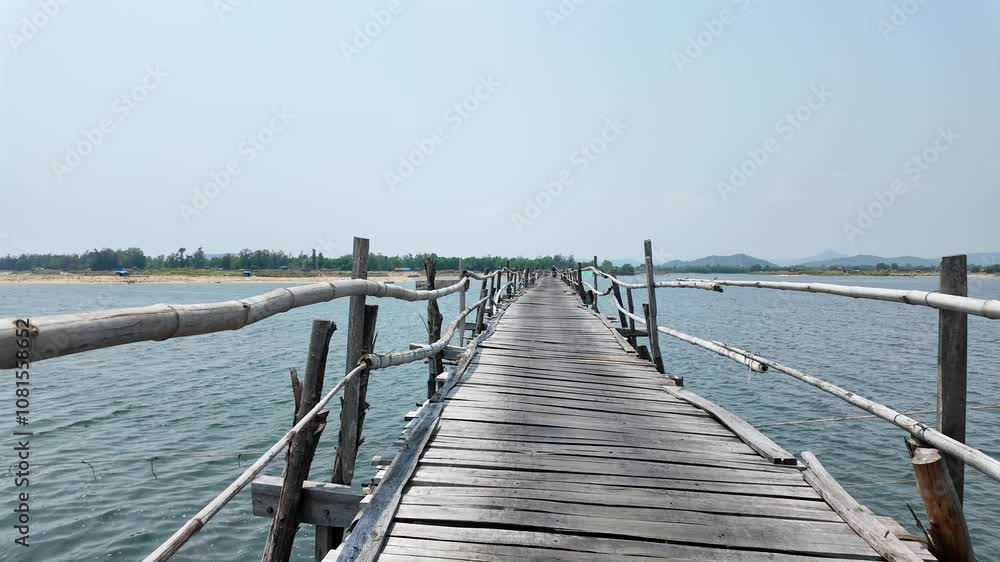 Mr Tiger wooden bridge at Phu Yen, Vietnam. This is the longest wooden bridge in Vietnam Mr Tiger wooden bridge at Phu Yen, Vietnam. This is the longest wooden bridge in Vietnam