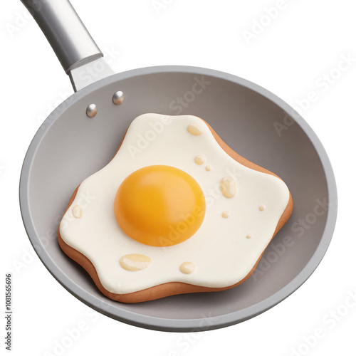 Perfect Sunny-Side-Up Egg in a Modern Frying Pan