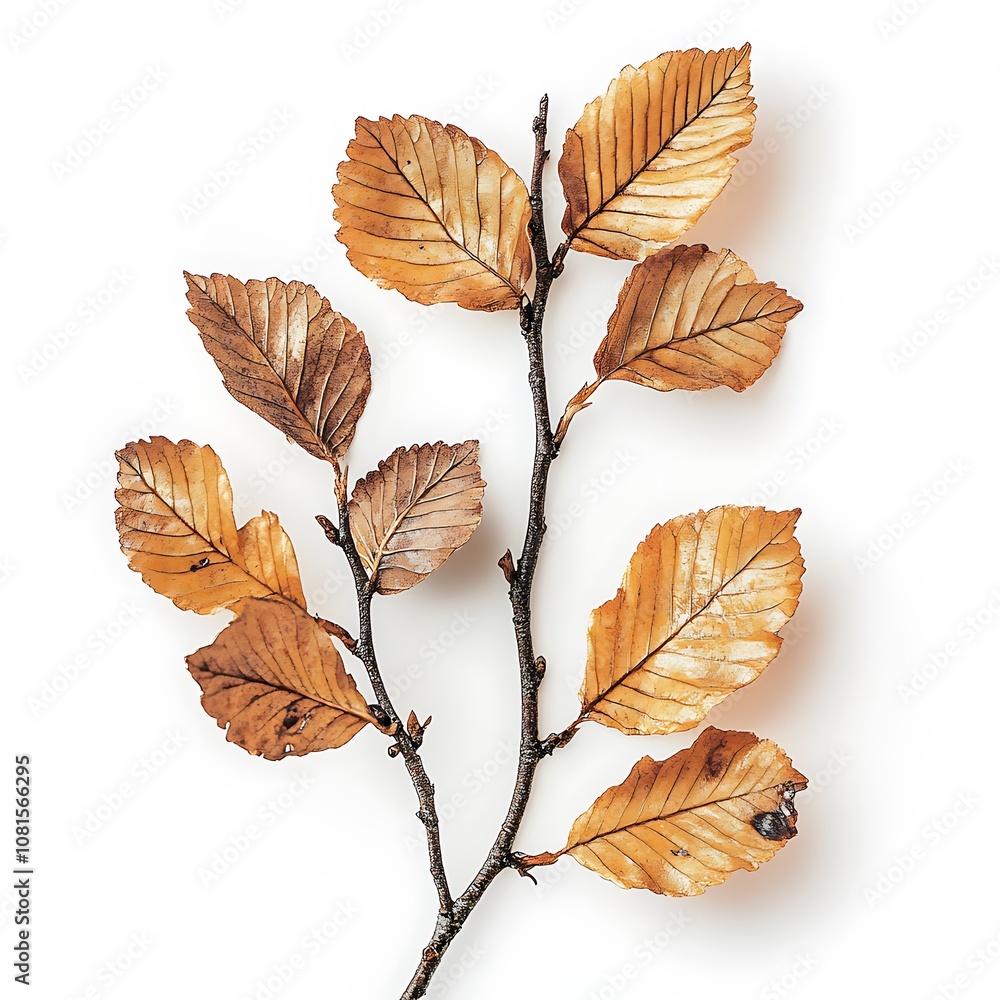 Obraz premium Fagus sylvatica isolated on white background, close up