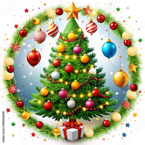 a christmas tree with a star on the top of it
