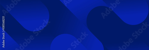 Abstract Blue fluid gradient Geometric banner design background.