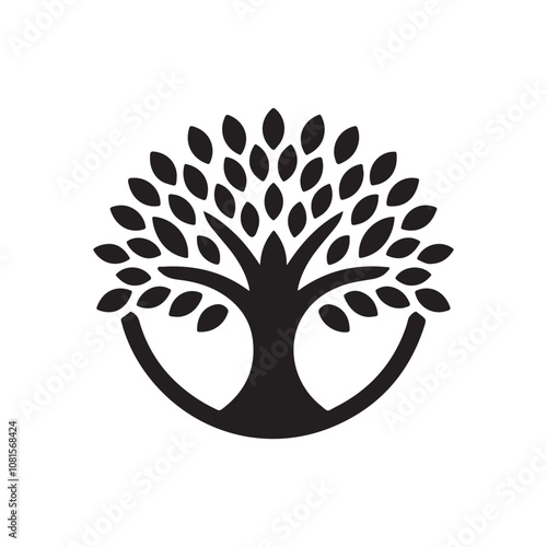 Photography Simple Black Tree Design