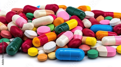 Colorful Capsules Tablets Pharmacy Medicine Healthcare Background