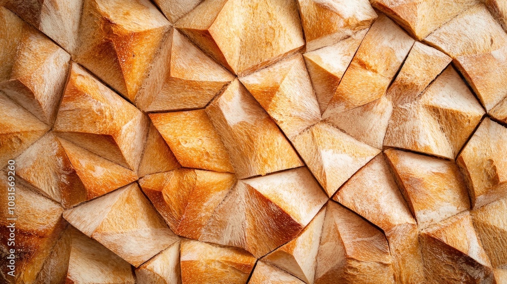Close-up of crispy, golden baked bread rolls forming geometric pattern Close-up of crispy, golden baked bread rolls forming geometric pattern