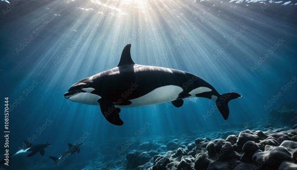 Fototapeta premium orca in the sea