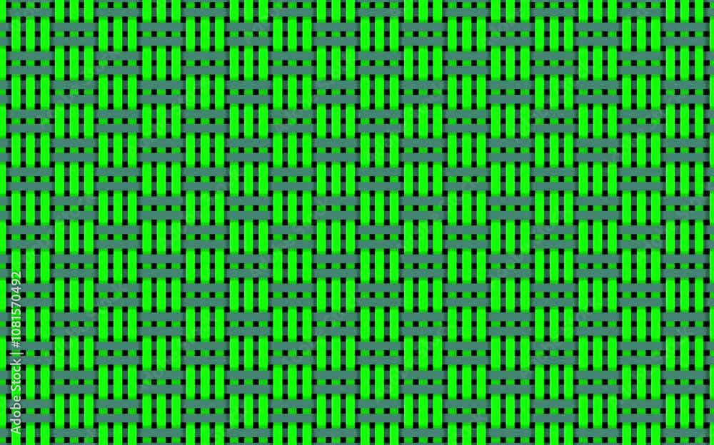 Green and dark green abstract art of horizontal and vertical lines moving irregularly. Green and dark green abstract art of horizontal and vertical lines moving irregularly.