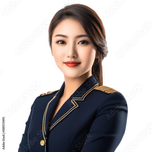 asian woman flight attendan photo