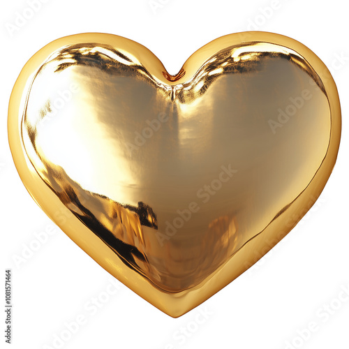 golden heart isolated