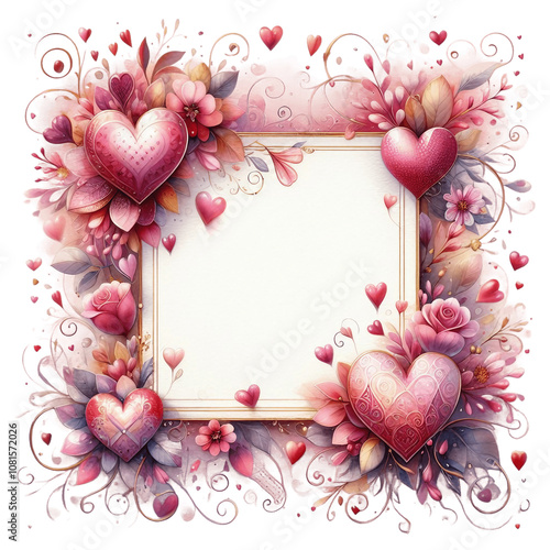 frame with flowers