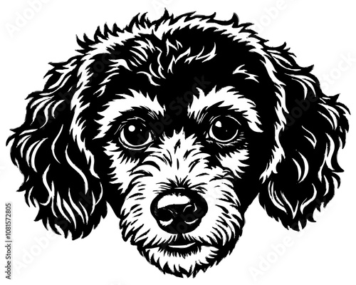 Poodle Puppy head silhouette,Poodle Puppy head vector,Poodle Puppy head icon