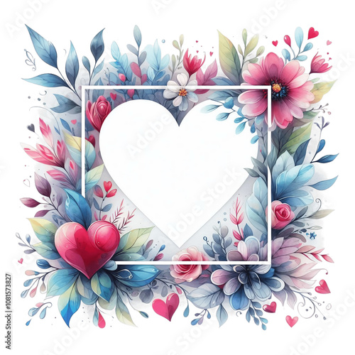 heart with flowers