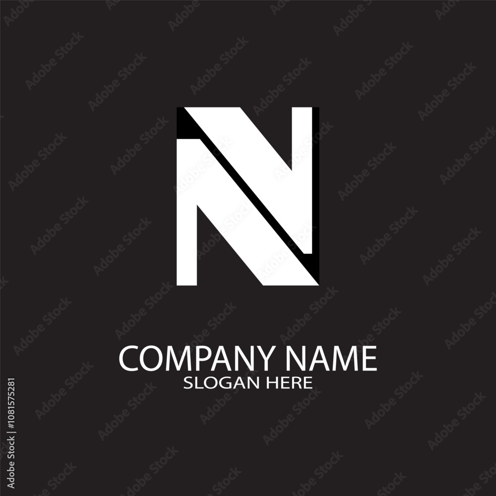 UNIQUE AND SIMPLE LETTER N LOGO TEMPLATE UNIQUE AND SIMPLE LETTER N LOGO TEMPLATE
