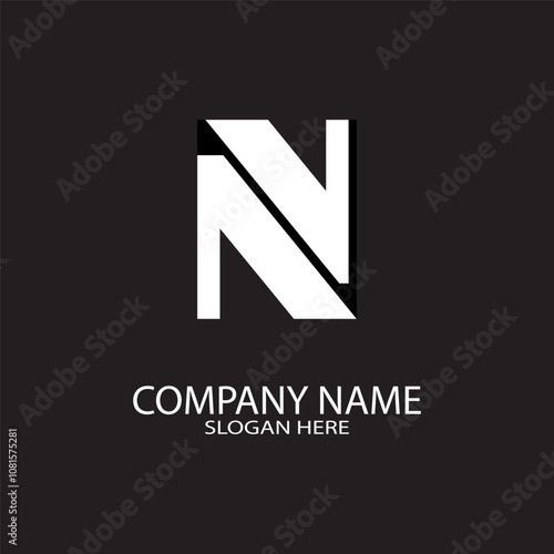 UNIQUE AND SIMPLE LETTER N LOGO TEMPLATE