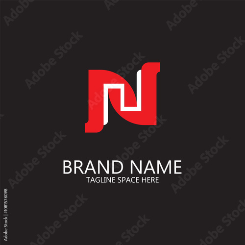 UNIQUE AND SIMPLE LETTER N LOGO TEMPLATE