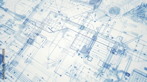 The blueprint of equity, featuring overlapping transparent blueprints with diverse symbols and graphs on a white background, photography style photo