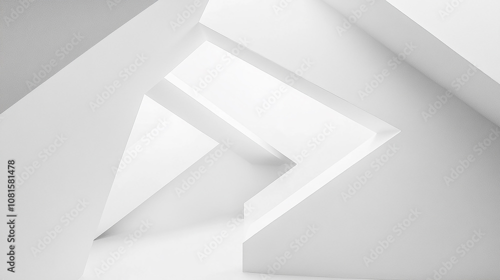 Abstract white geometric shapes forming a complex pattern. Abstract white geometric shapes forming a complex pattern.