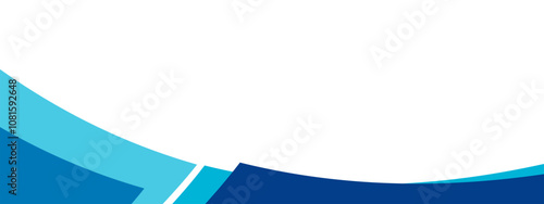 Blue and white business dynamic wave banner background