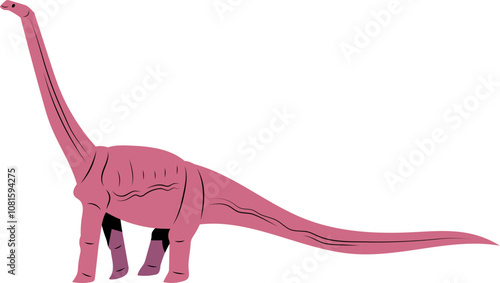 illustration of a long neck dinosaur.