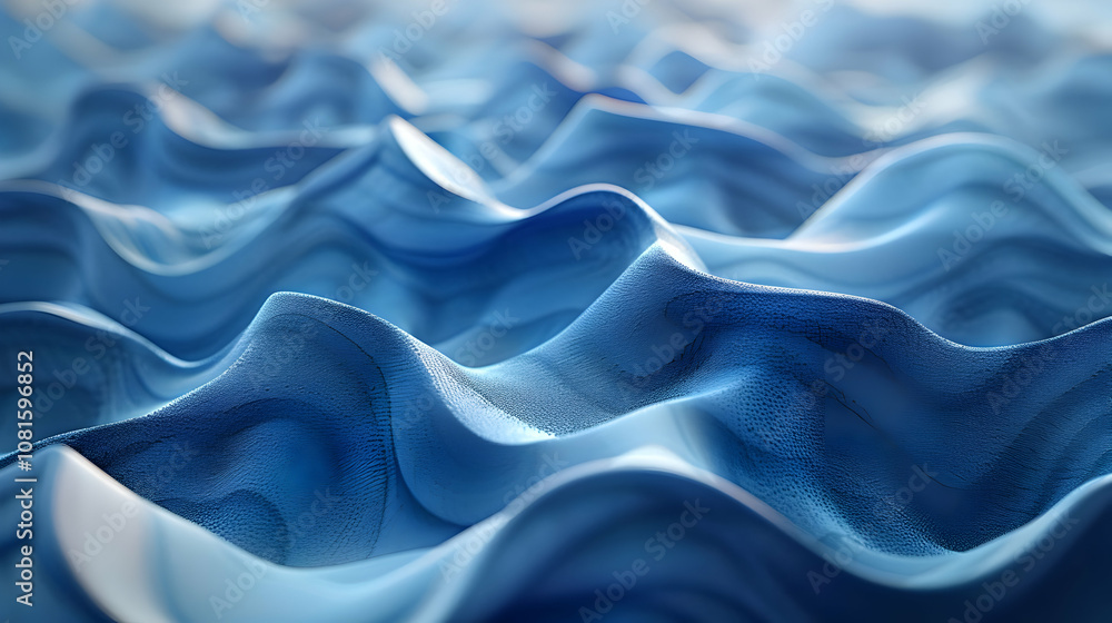 Obraz premium Abstract 3D Blue Wave Background