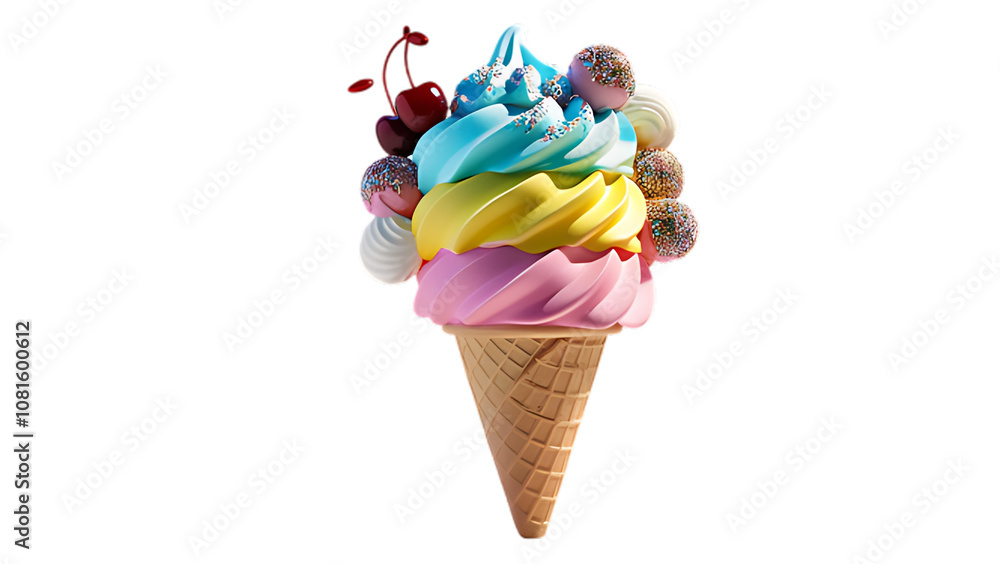 Naklejka premium ice cream cone isolated