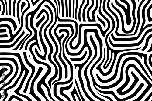 Simple black-and-white geometric pattern with repetitive lines on a white background