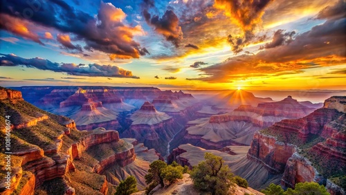 Breathtaking sunset over the Grand Canyon