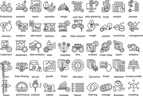 set of icons