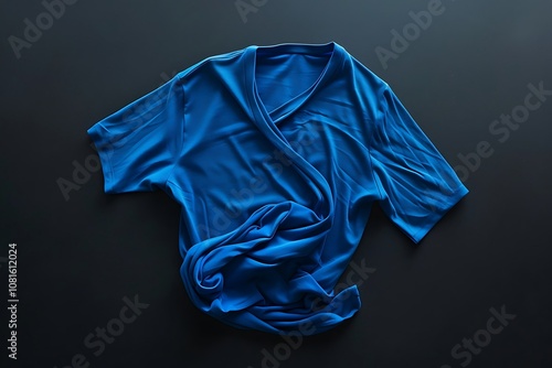 blue satin fabric